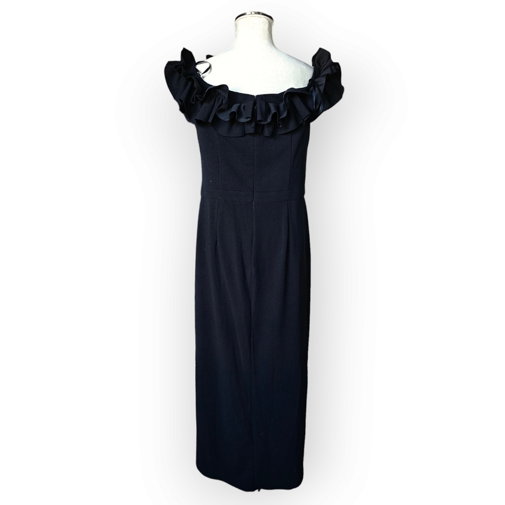 Xscape Black One-Shoulder Ruffle Evening Gown - Picture 6 of 10
